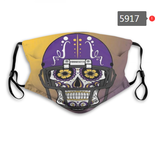 2020 NFL Minnesota Vikings #4 Dust mask with filter->nfl dust mask->Sports Accessory
